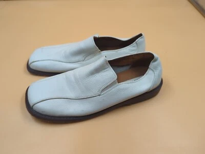 Mocasines Steve Madden para hombre blancos sin cordones de cuero de diseñador para hombre 10 Foto 1 de 4