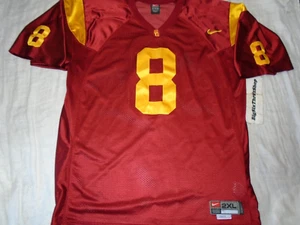 Nike Authentic Team Apparel USC Trojans #8 Football Sewn Jersey Vintage Size 2XL - Bild 1 von 2