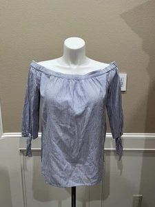 BCBG Off The Shoulder Shirt Sz L - Picture 1 of 5