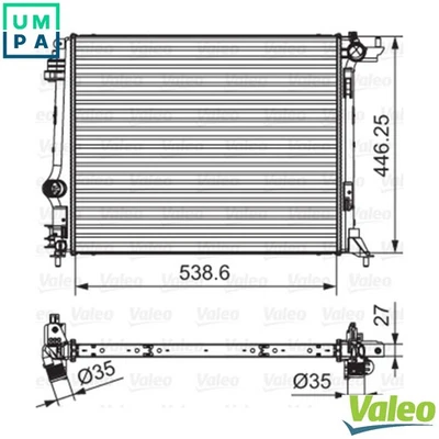 RADIATOR ENGINE COOLING 701662 FOR RENAULT SCENIC/GRAND/IV TALISMAN/Sport 1.6L - Image 1 of 4