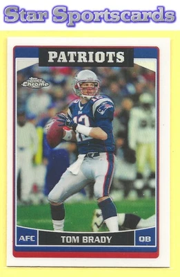 2006 Topps cromo #106 Tom Brady refractores New England Patriots Foto 1 de 2