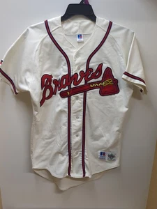 Maglia vintage Russell Athletic Diamond Collection Atlanta Braves uomo 40 bianca  - Foto 1 di 14