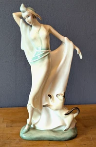 ART DECO Royal Doulton HARRIET Figurine 9” HN3795 RARE Charleston Series - VGC - Picture 1 of 5