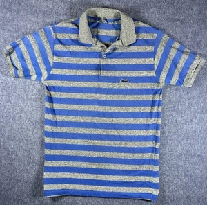 Vintage Le Tigre Poloshirt Herren M Blau Grau Gestreift Made In USA Preppy Classic - Bild 1 von 6