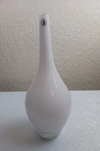 Rentner 12" Johanna Jelinek mundgeblasene Glasvase weiß Ikea - Bild 1 von 5