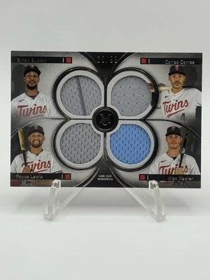 2024 Topps Museum Coll Quad Relics #FPQR-BCLK Kepler,Lewis,Correa,Buxton 68/99👀 - Image 1 of 4