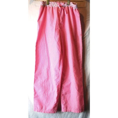 Pantalones Oshkosh Niñas Talla 8 Rosa y Blanco Rayas Cintura Elástica Salón Dormir Foto 1 de 4