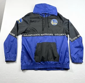 NBA Golden State Warriors Men’s Large Pullover Hooded Lightweight Nylon Jacket - Picture 1 of 11