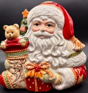 Weihnachtsmann Serviettenhalter Fitz & Floyd Porzellan Weihnachten Urlaub Tischdeko - Bild 1 von 6