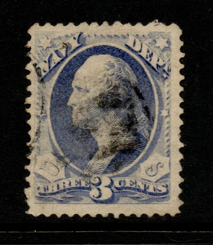 O37 VF USED 3 CENT NAVY OFFICIAL - Image 1 of 1