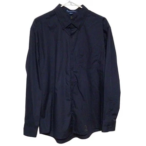 Port Authority dunkelblaues langärmliges Button-Down-Hemd für Herren Größe Large Freizeit - Bild 1 von 4