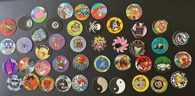 Lot Of 42 Pogs, Multiple Themes, Miss Mash Of Everything. - Image 1 of 4