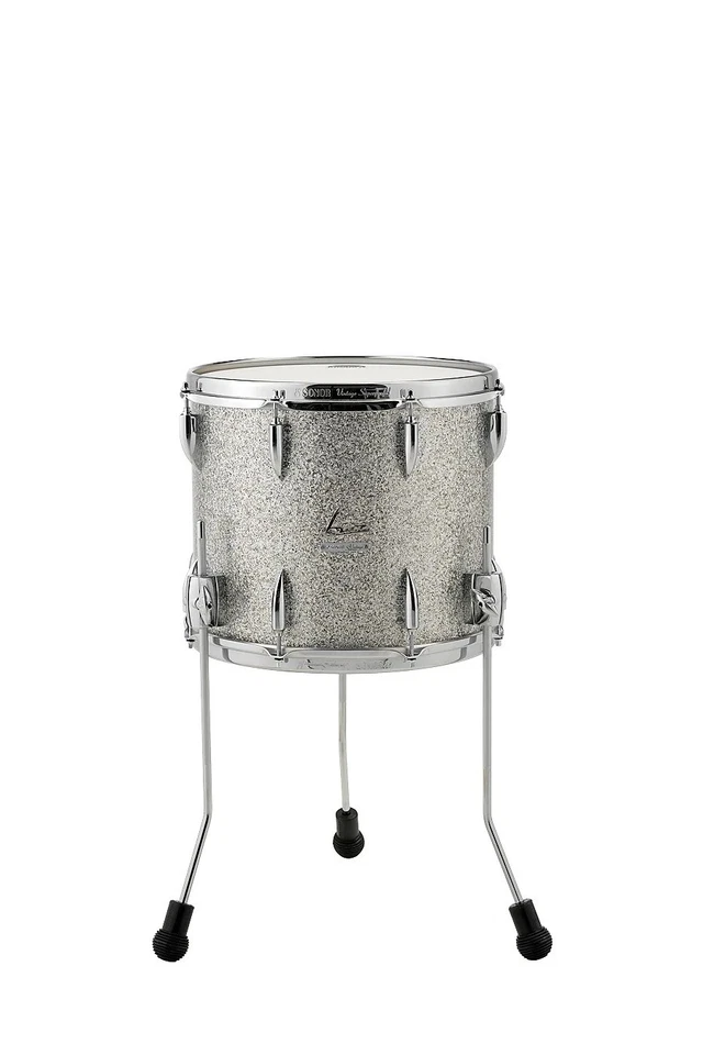 Sonor Vintage 14x12" Vintage Silver Glitter Floor Tom Drum w/Legs AK/HI | Dealer - Image 1 of 1