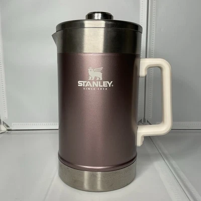 Stanley FRENCH PRESS 48oz Classic Series Metallic Pink Stainless Steel Coffee - Image 1 of 4