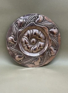Antique Arts And Crafts Movement Repousse Copper Charger/Plate 39cm C1880 - Picture 1 of 5