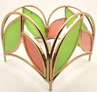 НОВЫЙ! Bath & Body Works розовый и зеленый лист 3 фитиля подсвечник - Изображение 1 из 3