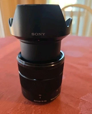 Sony SEL1855 Objetivo zoom ancho para montura E con tapas  Foto 1 de 4