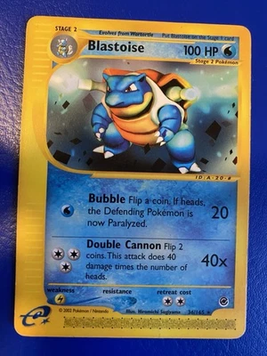 Pokemon Blastoise E-Series Expedition Base Set Rare Card 36/165 Non-Holo LP - Image 1 of 3