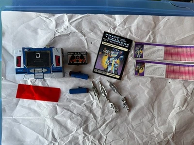 Transformers G1 Soundwave 1984 de colección - cubierta abierta + sierra de zumbido 100 % completa Foto 1 de 4