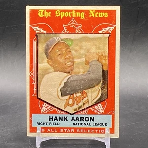 1959 Topps #561 Hank Aaron HOF Milwaukee Braves Vintage High Number Card - Bild 1 von 3