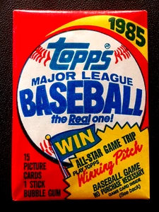 1985 TOPPS BASEBALL UNGEÖFFNETE PACKUNG (MARK MCGWIRE / ROGER CLEMENS RC ???) 96844 - Bild 1 von 2