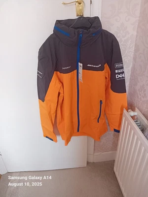 mclaren f1 jacket, never worn, NWT Orange and dark grey/charcoal with hood  - Image 1 of 4