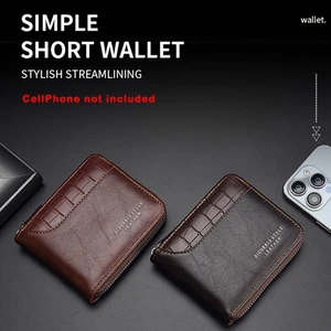 Nueva billetera para hombre con diseño de cremallera multifuncional de moda para parejas, padre - Imagen 1 de 11