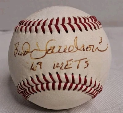MLB Signed Autographed Bud Harrelson New York Mets Baseball - Image 1 of 4