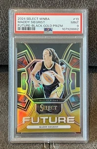 2024 Select WNBA Maddy Siegrist Future Negro Dorado Prizm 1/5 PSA 9 Como Nuevo Pop 1 #10 - Imagen 1 de 3