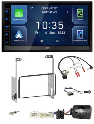 JVC DAB Bluetooth Lenkrad USB 2DIN Autoradio für Nissan X-Trail T31 2007-2008 sc - Bild 1 von 4
