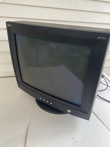 Acer AC713 17" CRT Black Monitor Gaming 4:3 1280 x 1024 Pixels - Picture 1 of 12