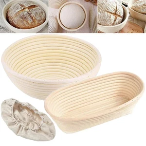 Round Oval Natural Rattan Basket with Cover Mass Baskets Baking Tools - Bild 1 von 29
