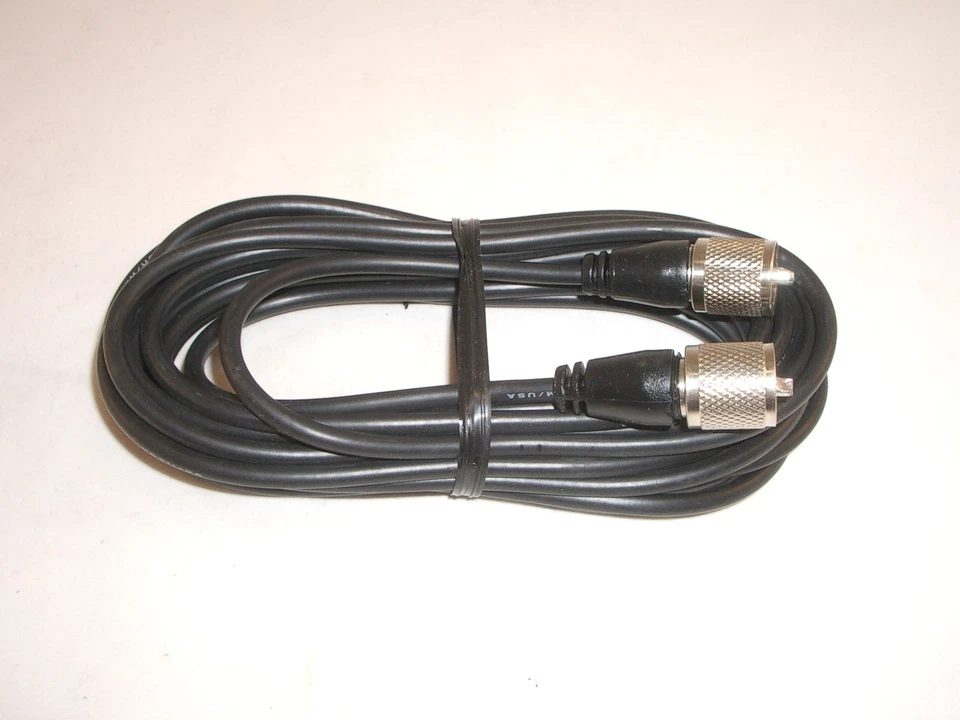 WORKMAN CX-18-PL-PL 18FT RG-58 ANTENNA COAX PATCH CABLE BLACK w/ MOLDED PL-259s - Image 1 of 1