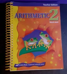 TEXTBOOK - A Beka Arithmetic 2 -Work Text Teacher Edition-Spiral Bound book - Picture 1 of 13