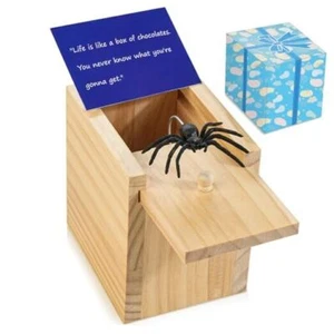 Spider Prank Box for Adults and Kids, Funny Wooden Box Spider Prank Toy, - Picture 1 of 8