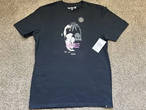 $25 BRAND NEW HURLEY MENS FIT PREMIUM TEE T SHIRT SKULL ISLAND BLACK S SMALL - Picture 1 of 5
