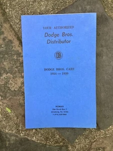Libro Distributore Originale Dodge Brothers 4 Auto 1914-1930 di ROMAR Oliveburg PA - Foto 1 di 5