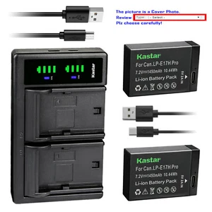 Kastar LP-E17HPro Battery LTD2 Charger for Canon LP-E17 LP-E17H, 9967B02 Battery - Picture 1 of 13
