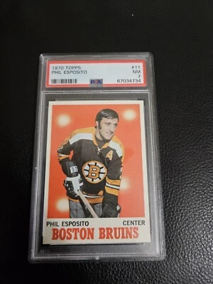1970 TOPPS #11 PHIL ESPOSITO - PSA 7 NM-MT CENTERED! - Image 1 of 2