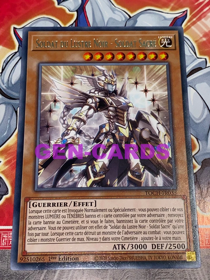 Carte YU GI OH SOLDAT DU LUSTRE NOIR - SOLDAT SACRE TOCH-FR035 - Photo 1/1