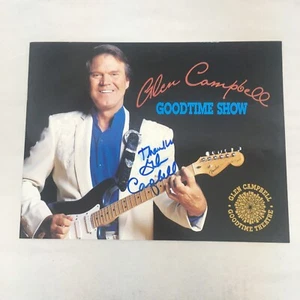 Glen Campbell Country Singer Autographed Signed Music Good time Theatre Program - Picture 1 of 7