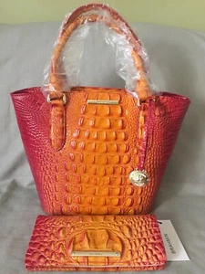 Brahmin Small Bowie Satchel And Ady Wallet Passion Fruit Melbourne - Picture 1 of 6
