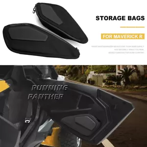 UTV Lower Door Storage Bag Pair Waterproof Kit Black For Can-am Maverick R 2024 - Picture 1 of 9