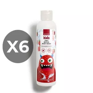Avon Kids Strawberry 2in1 Bath & Body Wash X 6 - Picture 1 of 1