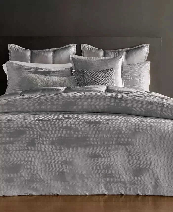 Donna Karan Home Vapor Collection Dark Grey H2413H Duvet Bedding Size King - Image 1 of 2