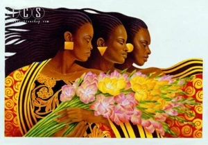 Keith Mallett - Tres hermanas prueba de artista bellas artes - Imagen 1 de 1