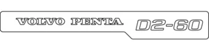 Volvo Penta Label D2-60 on Heat Exchanger 23016574 - Picture 1 of 2