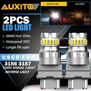 AUXITO 3156 3157 4157 LED Bombillas de Retroceso 6000K Xenón Blanco Brillante 2x - Imagen 1 de 11