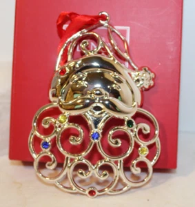 Lenox Sparkle & Scroll versilberter Weihnachtsmann Weihnachtsschmuck / Neu / geöffnete Box - Bild 1 von 6