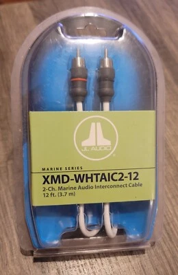 JL Audio Marine XMD-WHTAIC2-12 12ft 2-Channel RCA Interconnect Cable NEW - Image 1 of 2